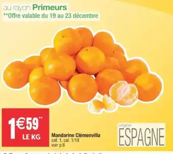 Cora x Carrefour Mandarine Clémenvilla offre