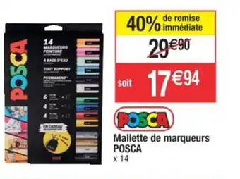 Cora x Carrefour Mallette de marqueurs POSCA offre