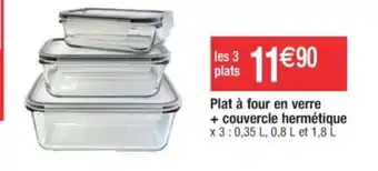 Cora x Carrefour Plat à four en verre + couvercle hermétique offre