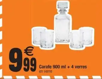 Cora x Carrefour Carafe 900 ml + 4 verres offre