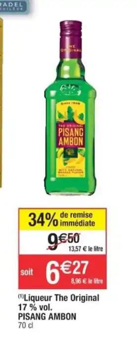 Cora x Carrefour Liqueur The Original 17 % vol. PISANG AMBON 70 cl offre