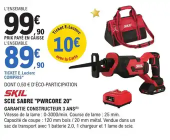 E.Leclerc Brico SCIE SABRE "PWRCORE 20" offre