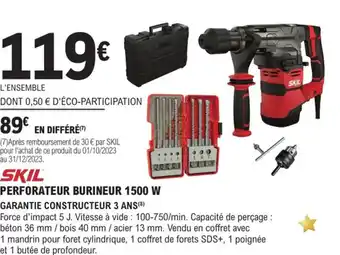 E.Leclerc Brico PERFORATEUR BURINEUR 1500 W offre