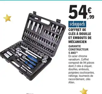 COFFRET DE CLÉS À DOUILLE ET EMBOUTS DE MÉCANICIEN