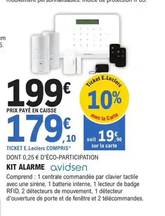 E.Leclerc Brico Kit alarme offre