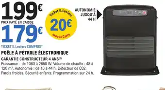 E.Leclerc Brico POÊLE À PÉTROLE ÉLECTRONIQUE offre