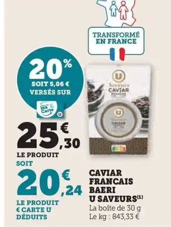 Hyper U CAVIAR FRANCAIS offre