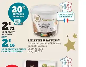 Hyper U RILLETTES U SAVEURS offre