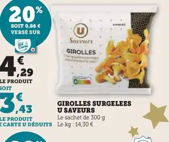 Hyper U GIROLLES SURGELEES U SAVEURS offre
