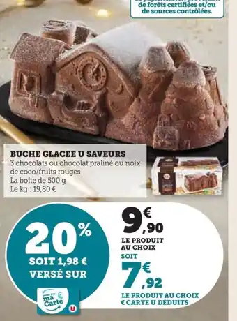 Hyper U BUCHE GLACEE U SAVEURS offre