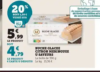 Hyper U BUCHE GLACEE CITRON MERINGUEE offre