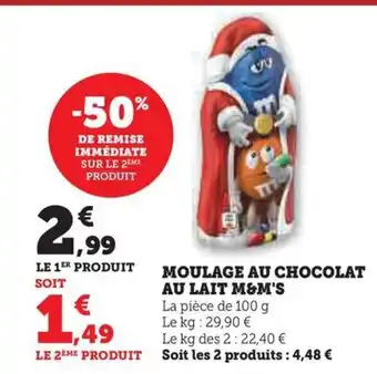 Hyper U MOULAGE AU CHOCOLAT AU LAIT M&M'S offre