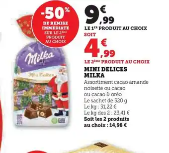 Hyper U Mini delices milka offre