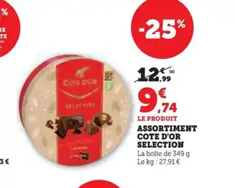 Hyper U LE PRODUIT ASSORTIMENT COTE D'OR SELECTION offre