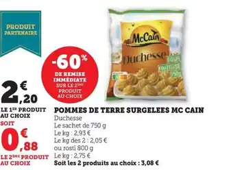 Hyper U POMMES DE TERRE SURGELEES MC CAIN offre
