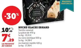 Hyper U BUCHE GLACEE ERHARD offre