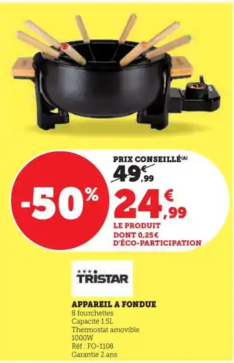 Hyper U APPAREIL A FONDUE offre