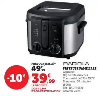 FRITEUSE FAMILIALE Capacité: