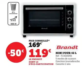 Hyper U MINI FOUR 42 L offre