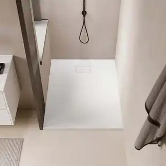 Bricomarché Receveur de douche 70 x 120 cm extra plat piatto en solicast surface ardoisée blanc offre