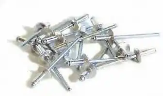 250 rivets alu / acier à tête large ø 4,8 x 20 mm