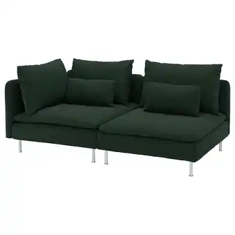 IKEA Söderhamn canapé 3 places, sans accoudoir/tallmyra vert foncé offre