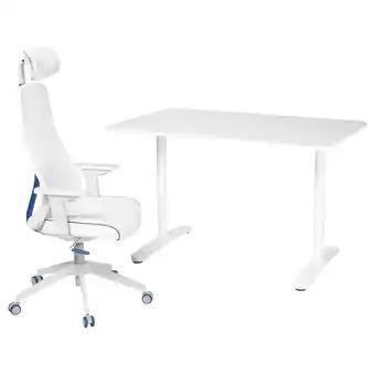 IKEA Bekant / matchspel bureau et chaise, blanc offre