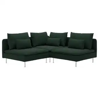 IKEA Söderhamn canapé d'angle, 3 places, tallmyra vert foncé offre