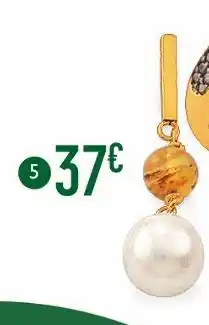E.Leclerc Pendentif perle de culture et ambre, or jaune 0,24 g offre