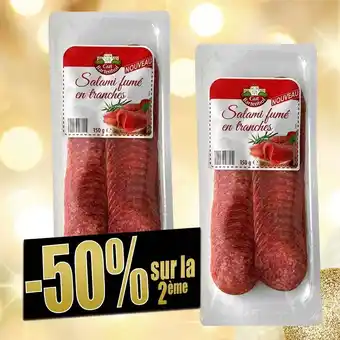 Norma Salami fumé en tranches offre