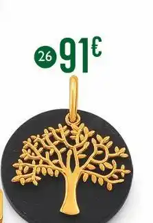 E.Leclerc Pendentif bois, or jaune 1,10 g offre
