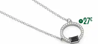 E.Leclerc Collier en argent rhodié et oxydes de zirconium offre
