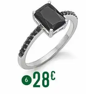 E.Leclerc Bague en argent rhodié et oxydes de zirconium offre