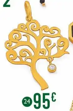 E.Leclerc Pendentif oxyde de zirconium, or jaune 1,18 g offre