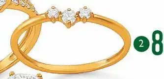 E.Leclerc Bague oxydes de zirconium, taille 54, or jaune 1,07 g offre