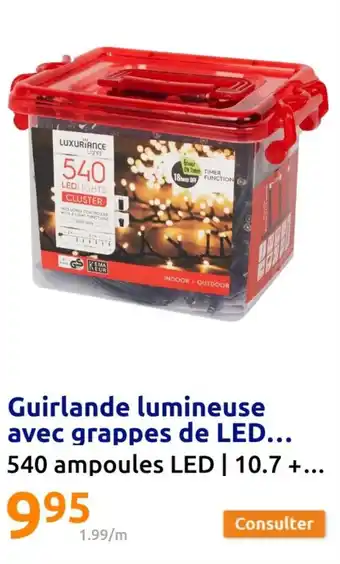 Action Guirlande lumineuse avec grappes de LED... offre