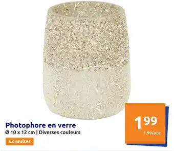 Action Photophore en verre offre