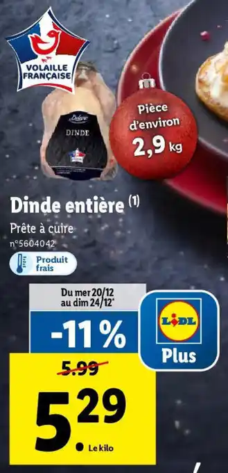 Lidl Dinde entière (¹) offre