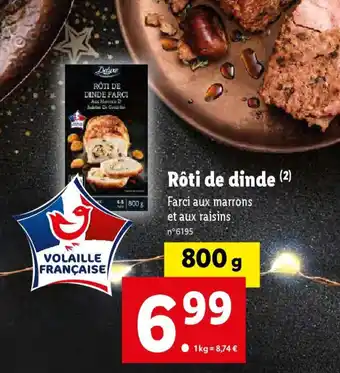 Lidl Rôti de dinde (2) offre