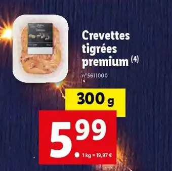 Lidl Crevettes tigrées premium (4) offre