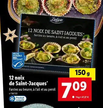 Lidl 12 noix de Saint-Jacques* offre