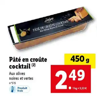 Lidl Pâté en croûte cocktail (2) offre