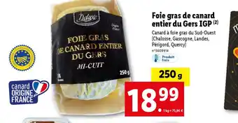 Lidl Foie gras de canard entier du Gers IGP (2) offre