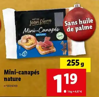 Lidl Mini-canapés nature offre