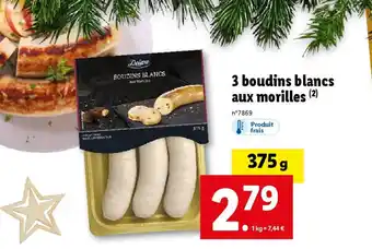 Lidl 3 boudins blancs aux morilles (2) offre