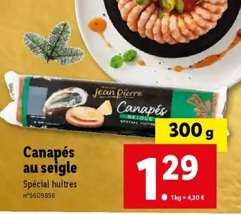 Lidl Canapés au seigle offre