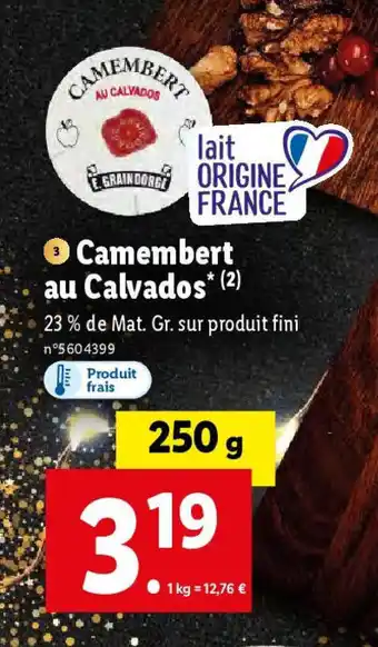 Lidl Camembert au Calvados offre