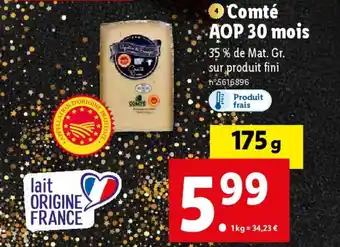 Lidl Comté AOP 30 mois offre