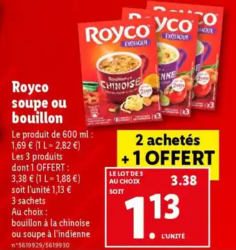Royco soupe ou bouillon