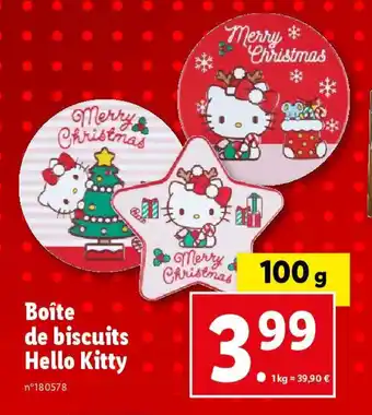 Lidl Boîte de biscuits Hello Kitty offre